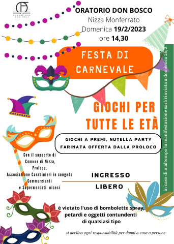 Nizza Monferrato | "Festa di Carnevale" (c/o Oratorio Don Bosco)