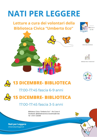 Nizza Monferrato | "Nati per Leggere": letture natalizie